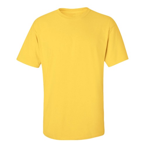 0 Yaka Kısa Kollu Sarı T-Shirt