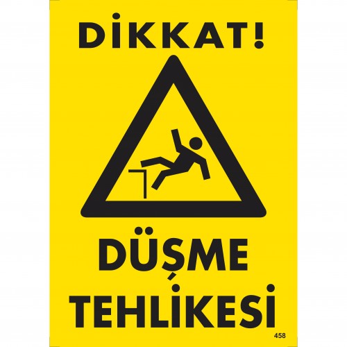 Dikkat! Düşme Tehlikesi Uyarı