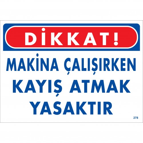 Dikkat! Makine Çalışırken Kayış Atmak