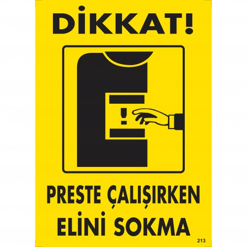 Dikkat! Preste Çalışırken Elini Sokma