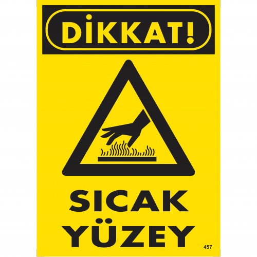 Dikkat! Sıcak Yüzey Uyarı