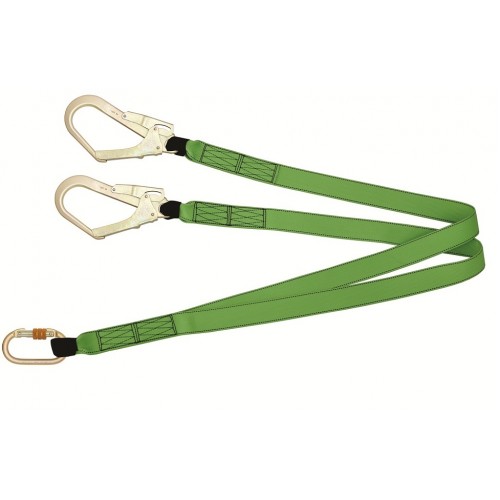 Kİ261 Çift Kollu Kolon Halatlı Lanyard Büyük Kancalı