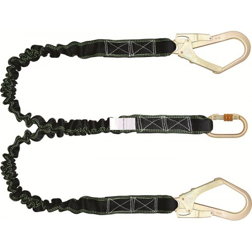Kİ371 Çift Kollu Elastik Lanyard Büyük Kancal